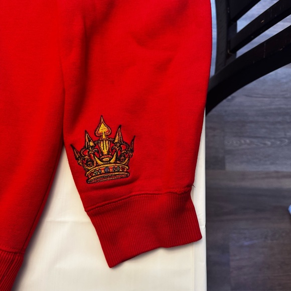 Vintage Y2K Jnco Hoodie Embroidered Crown Men’s Size XL Light Distressing - Picture 3 of 8